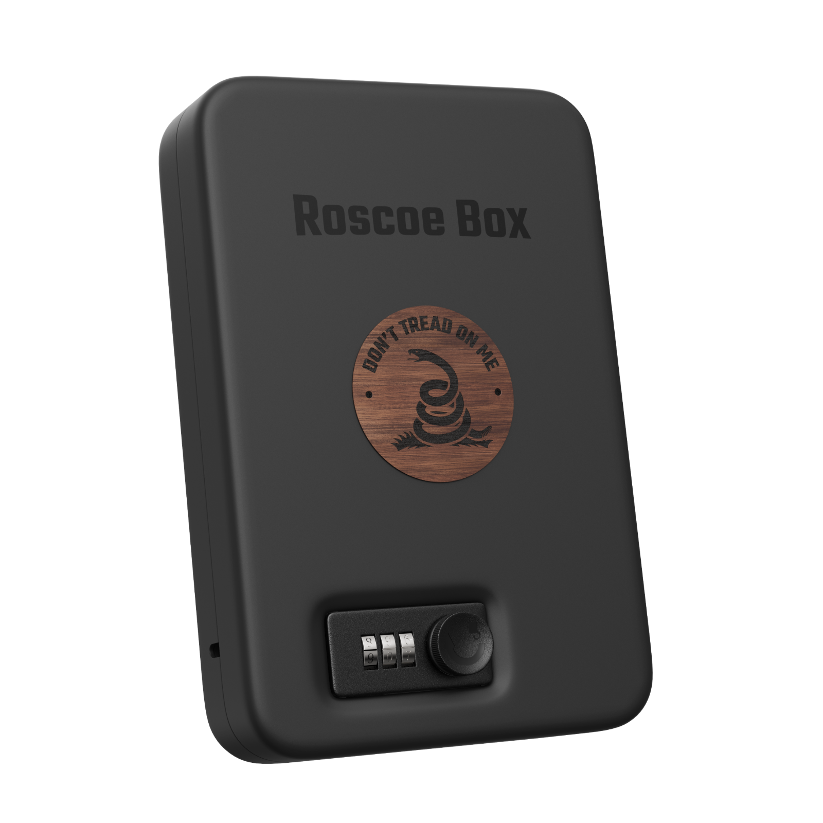 Roscoe Box Small Handgun Safe Don't Tread on Me Combo Lock - TSA Compliant