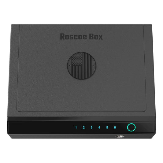 Biometric Gun Safe  Fingerprint Digital Code Backup Key Plug It In - Flag