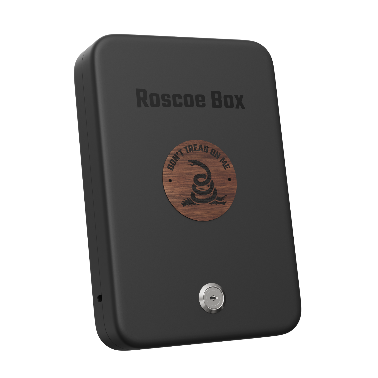 Roscoe Box Small Pistol Gun Storage Safe Don't Tread on Me Handgun Safe Keyed