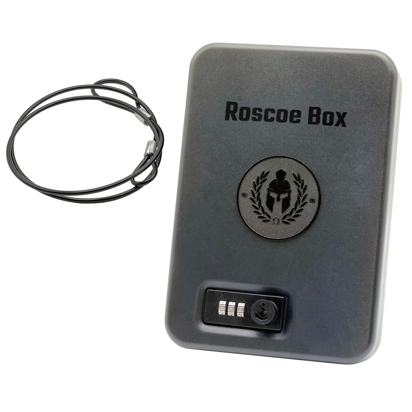 Roscoe Box Small Gun Safe Spartan Helmet Combo Lock TSA Compliant Device