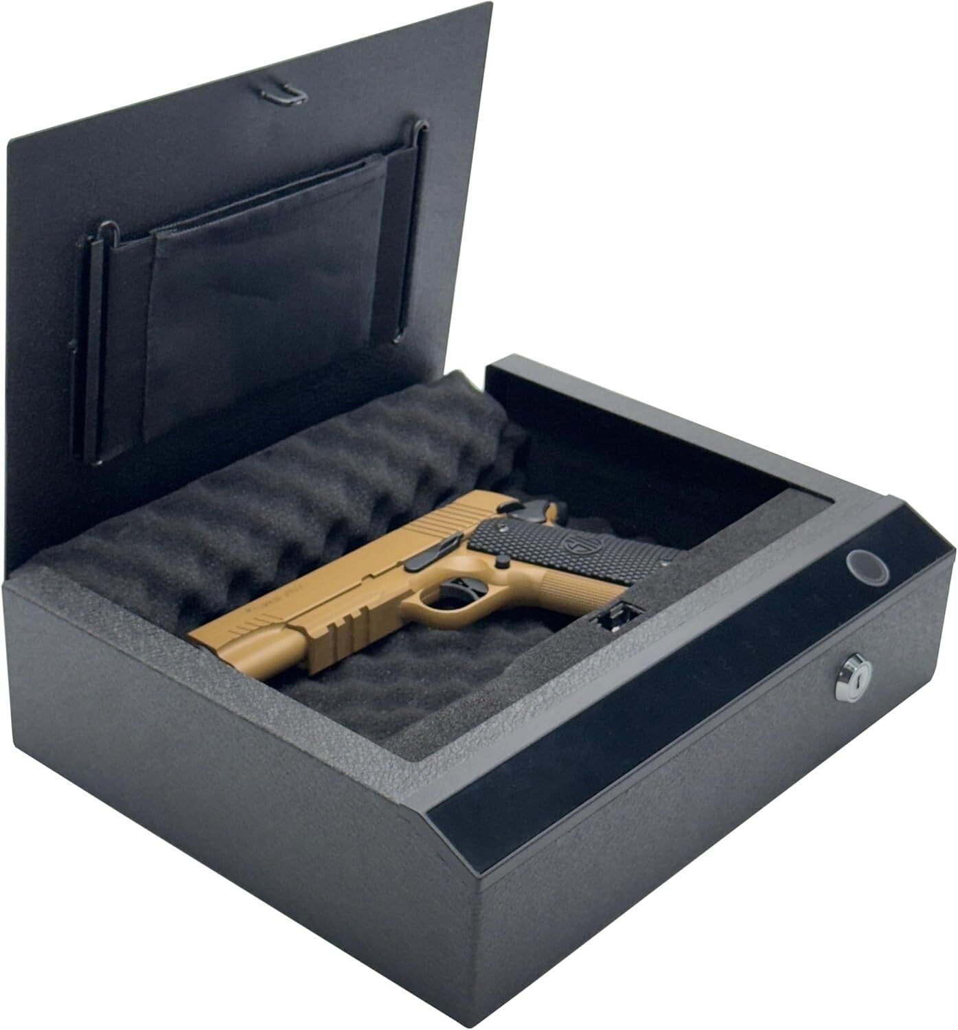 Biometric Gun Safe + Finger Print, Code, Keys or Plug In! Don't Tread on Me